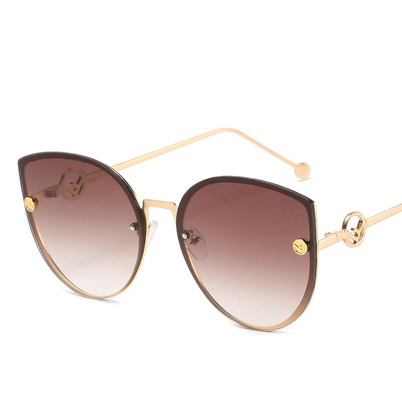 Cat Eye Sunglasses Women Retro Metal UV400