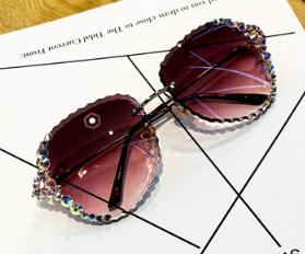 Rhinestone Oversized Sunglasses Women Diamond UV400