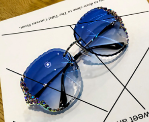 Rhinestone Oversized Sunglasses Women Diamond UV400