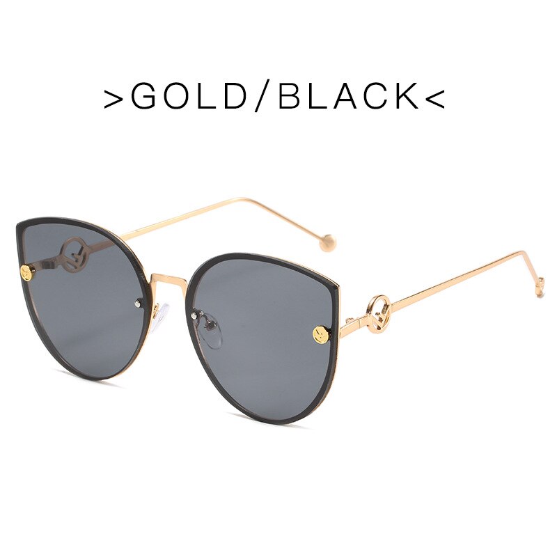 Cat Eye Sunglasses Women Retro Metal UV400