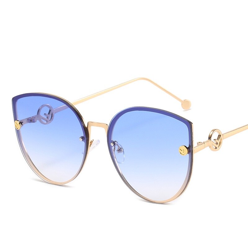 Cat Eye Sunglasses Women Retro Metal UV400