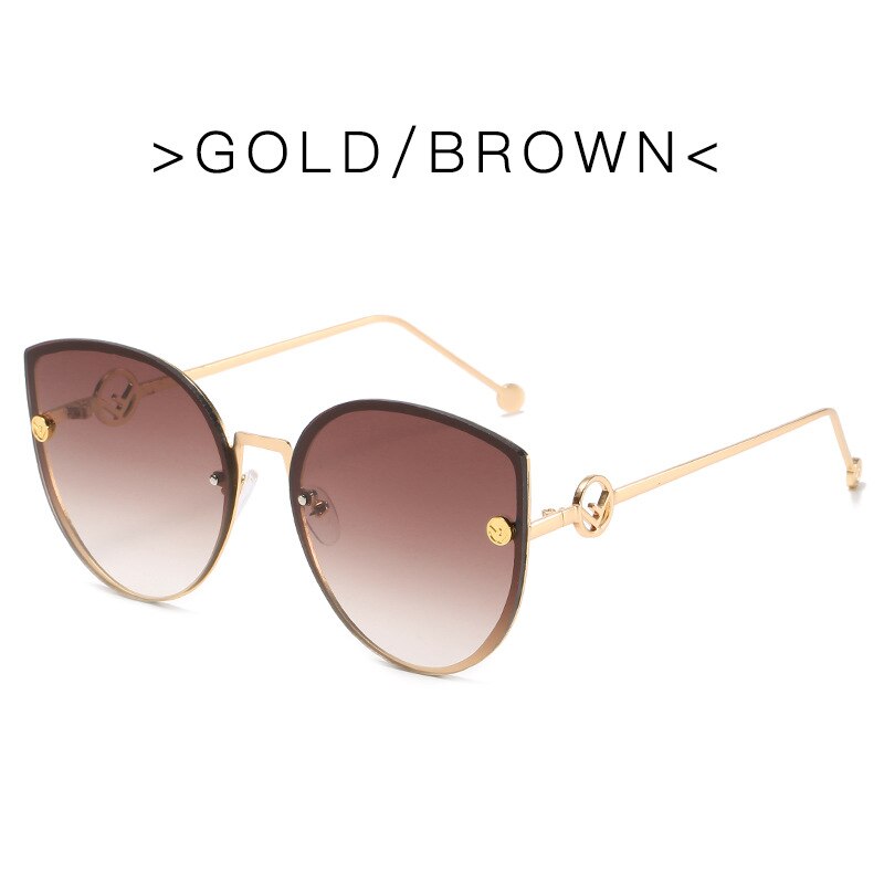 Cat Eye Sunglasses Women Retro Metal UV400