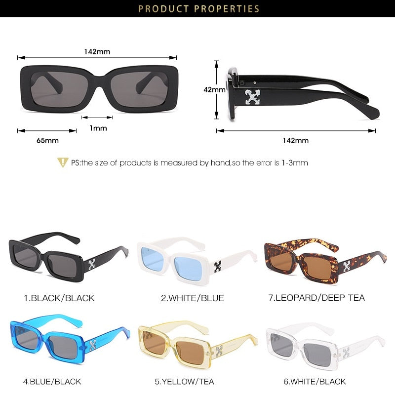 Designer Square Sunglasses Women Luxury UV400