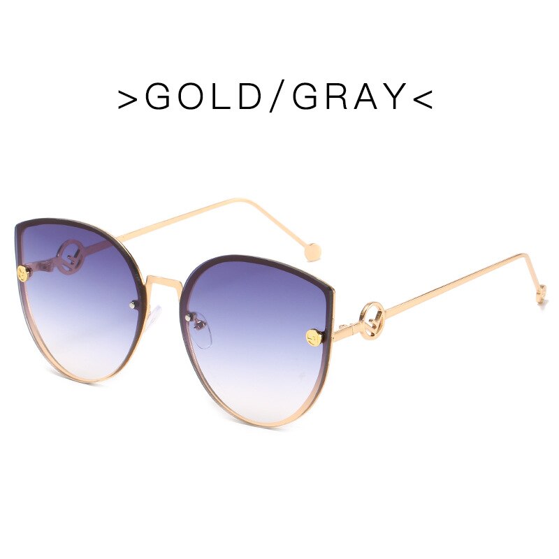 Cat Eye Sunglasses Women Retro Metal UV400