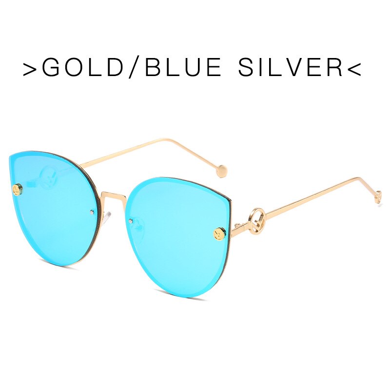 Cat Eye Sunglasses Women Retro Metal UV400