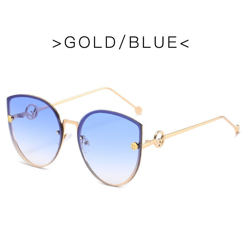 Cat Eye Sunglasses Women Retro Metal UV400