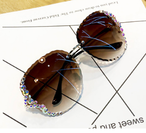 Rhinestone Oversized Sunglasses Women Diamond UV400