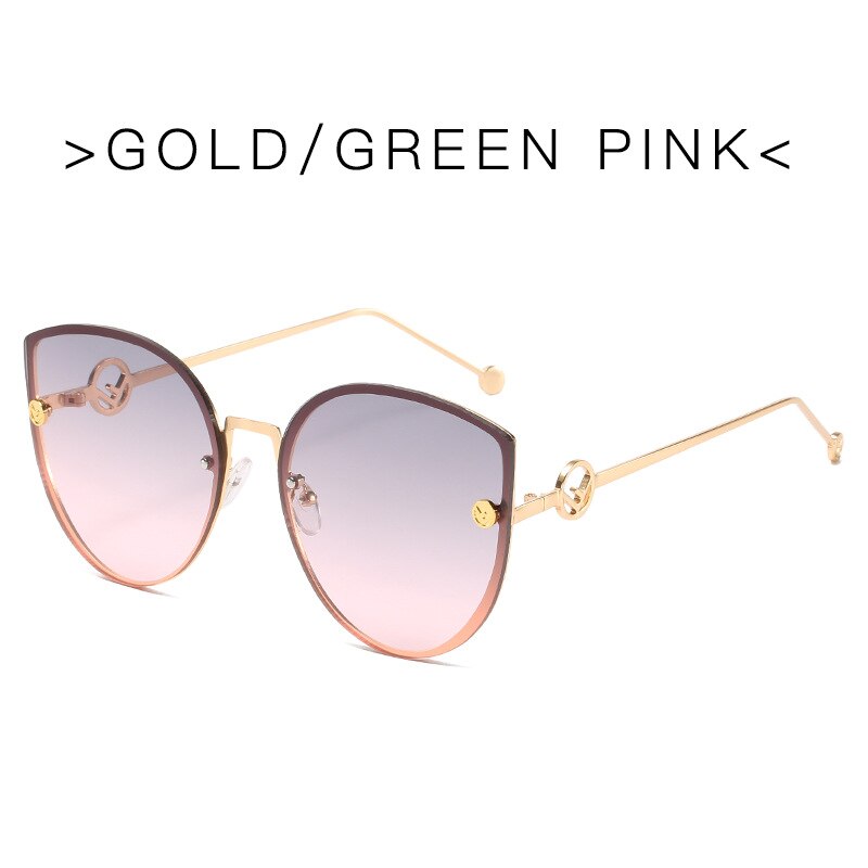 Cat Eye Sunglasses Women Retro Metal UV400