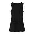 Elegant Fashion Dress with Waist Belt