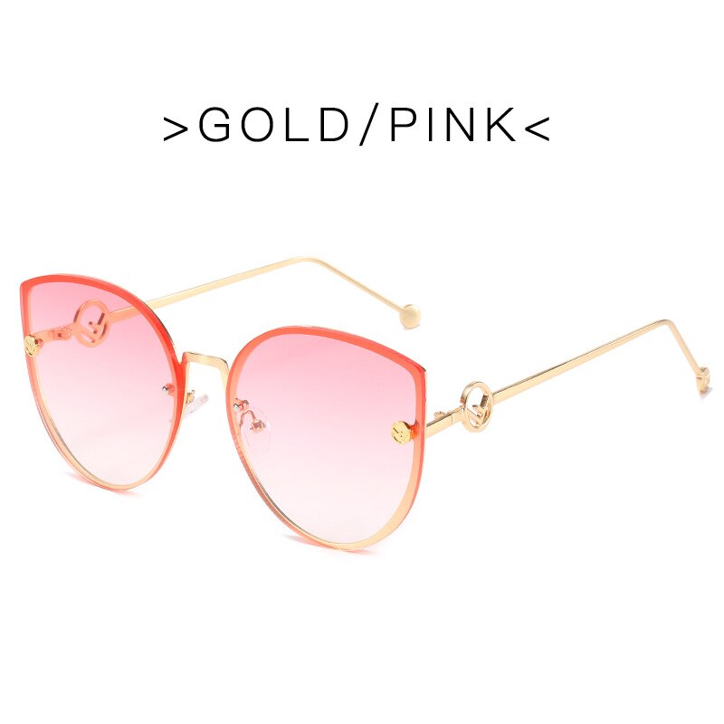 Cat Eye Sunglasses Women Retro Metal UV400